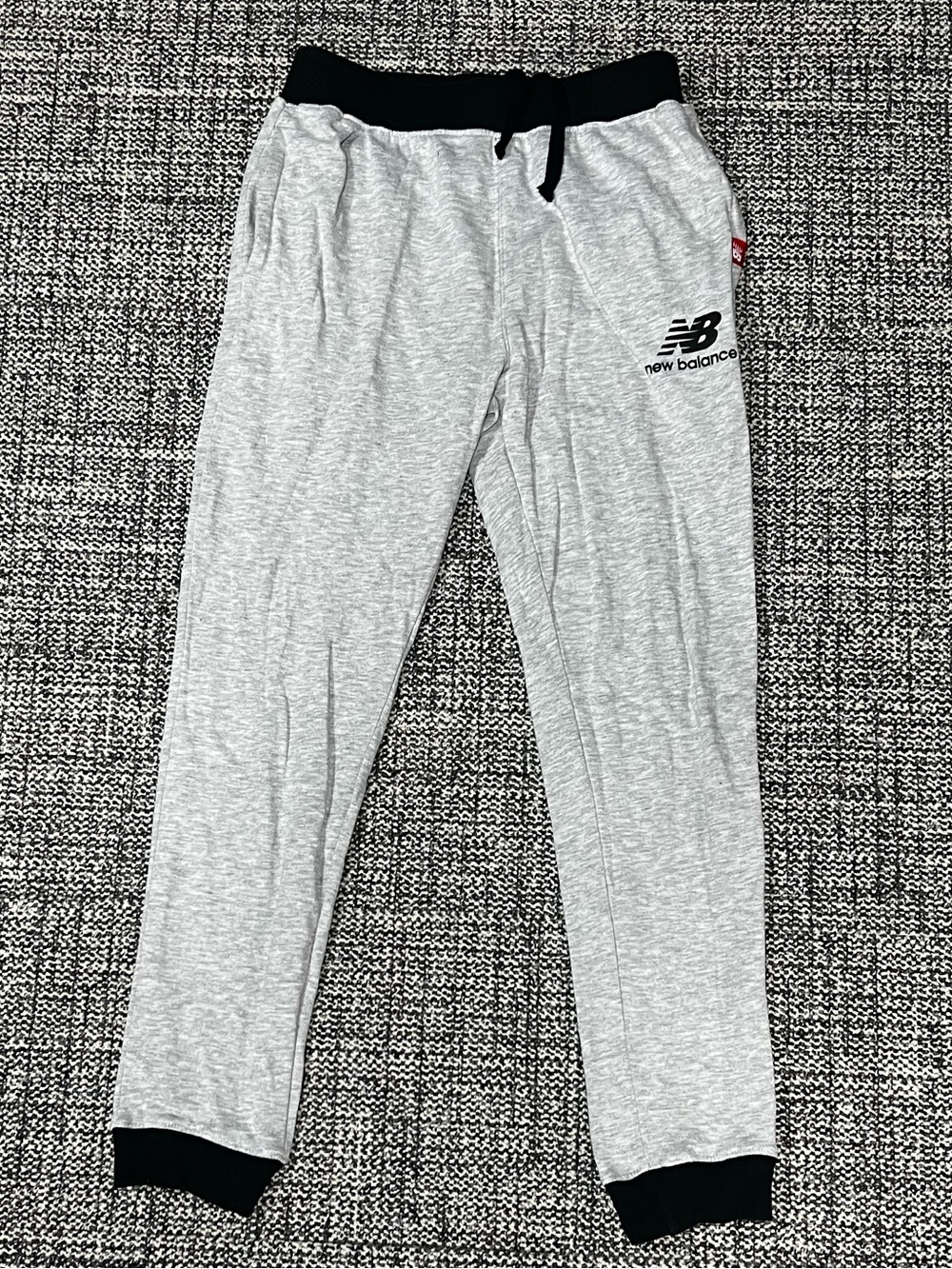 New Balance Gray Jogger Sweatpants with Black Waistband